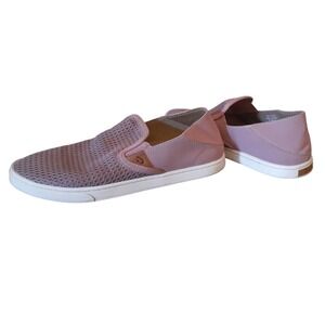 OluKai Pehuea Slip On Mesh‎ Sneakers Womens US Sz 7 Pink Mesh Casual Comfort